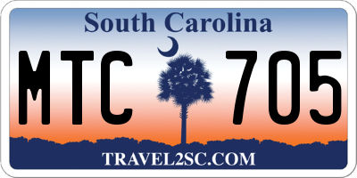 SC license plate MTC705