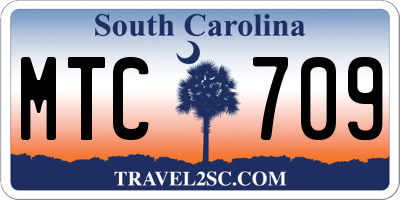 SC license plate MTC709