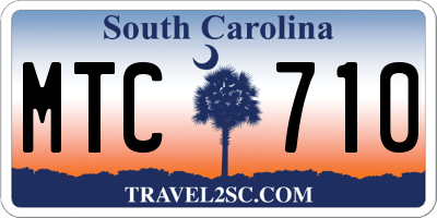 SC license plate MTC710