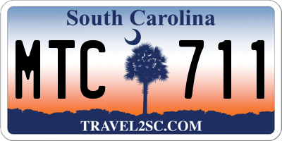 SC license plate MTC711