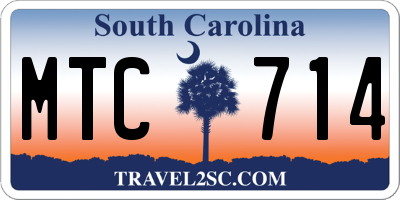 SC license plate MTC714