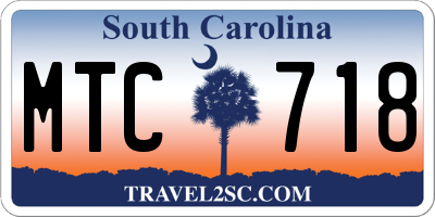 SC license plate MTC718