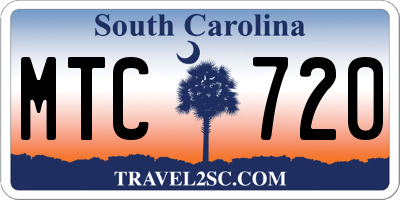 SC license plate MTC720