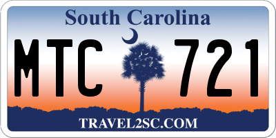 SC license plate MTC721