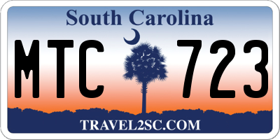 SC license plate MTC723