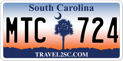 SC license plate MTC724