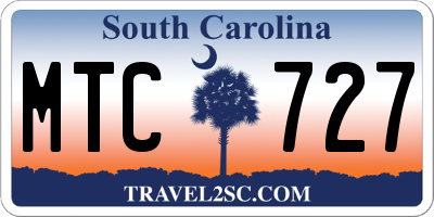 SC license plate MTC727