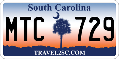 SC license plate MTC729