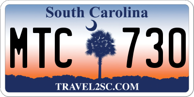SC license plate MTC730