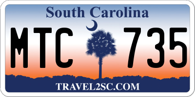 SC license plate MTC735