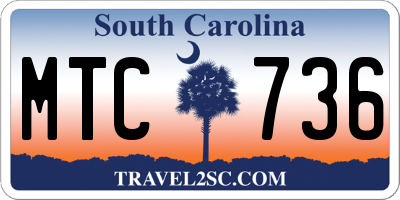 SC license plate MTC736