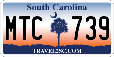 SC license plate MTC739