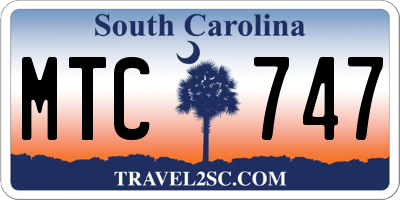 SC license plate MTC747