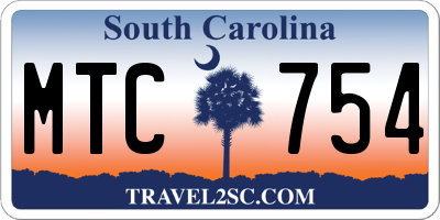 SC license plate MTC754