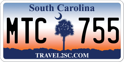 SC license plate MTC755