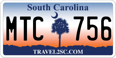 SC license plate MTC756