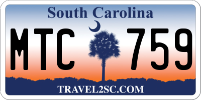 SC license plate MTC759