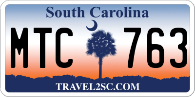 SC license plate MTC763
