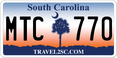 SC license plate MTC770
