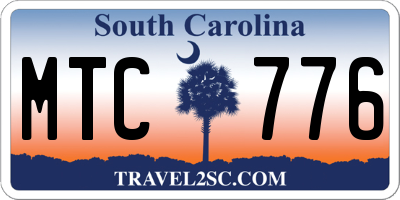 SC license plate MTC776