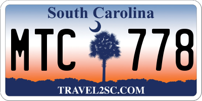 SC license plate MTC778
