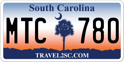 SC license plate MTC780