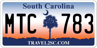 SC license plate MTC783
