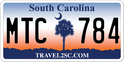 SC license plate MTC784