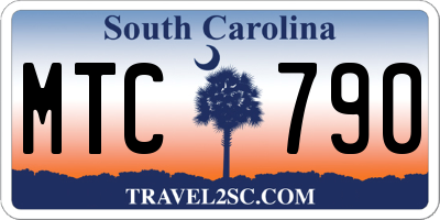 SC license plate MTC790