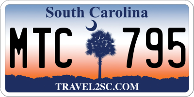 SC license plate MTC795