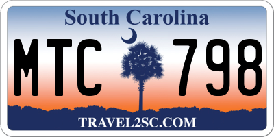 SC license plate MTC798