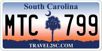 SC license plate MTC799