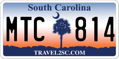 SC license plate MTC814