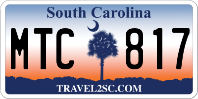 SC license plate MTC817