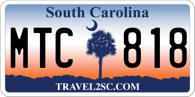 SC license plate MTC818