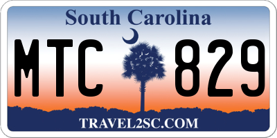 SC license plate MTC829