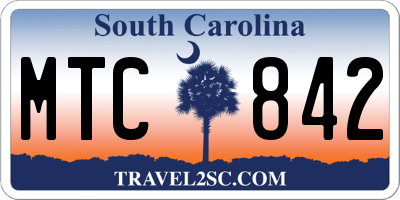 SC license plate MTC842