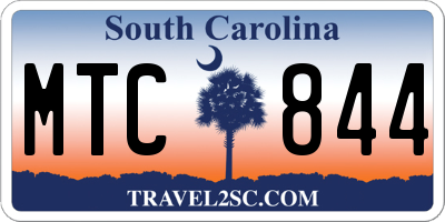 SC license plate MTC844