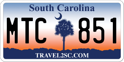 SC license plate MTC851