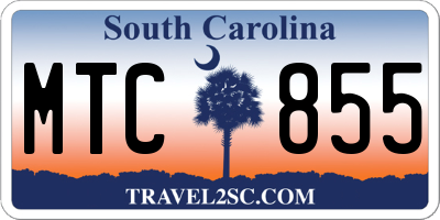 SC license plate MTC855