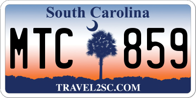 SC license plate MTC859