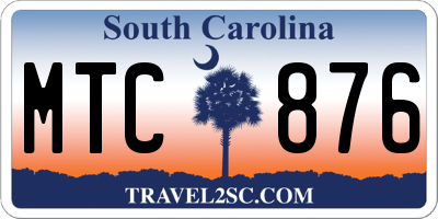 SC license plate MTC876