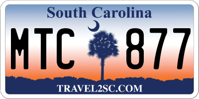 SC license plate MTC877