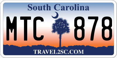 SC license plate MTC878