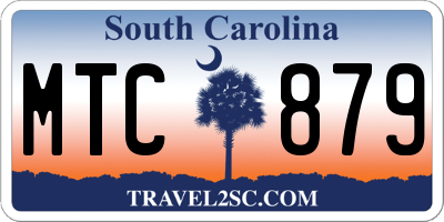 SC license plate MTC879