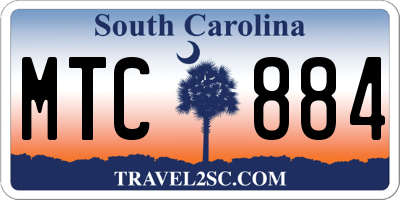 SC license plate MTC884
