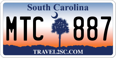 SC license plate MTC887