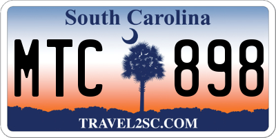 SC license plate MTC898