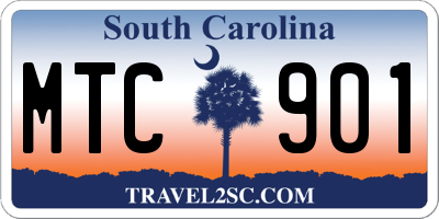 SC license plate MTC901