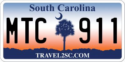 SC license plate MTC911